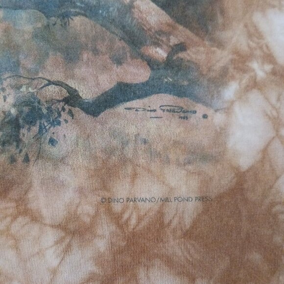 Leopard on Tree Shirt XL Dino Parvano Mill Pond Press - Picture 3 of 8